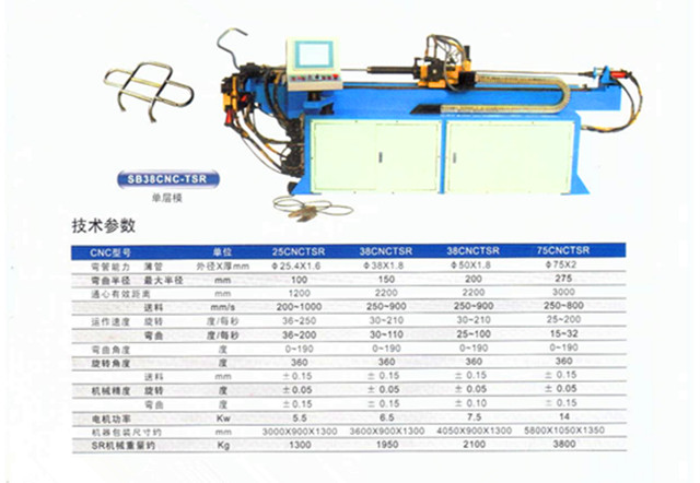 SB38CNC-TSR三维数控液压弯管机